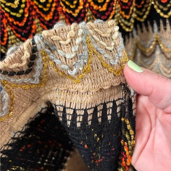 Vintage 1960s Handwoven Tribal Maxi Skirt, Very Unique and Beautiful Piece - Picture 9 of 9